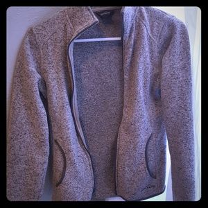 Eddie Bauer Sweater Sweatshirt Zip up Gray XS